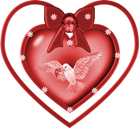 Gif animé coeur oiseau